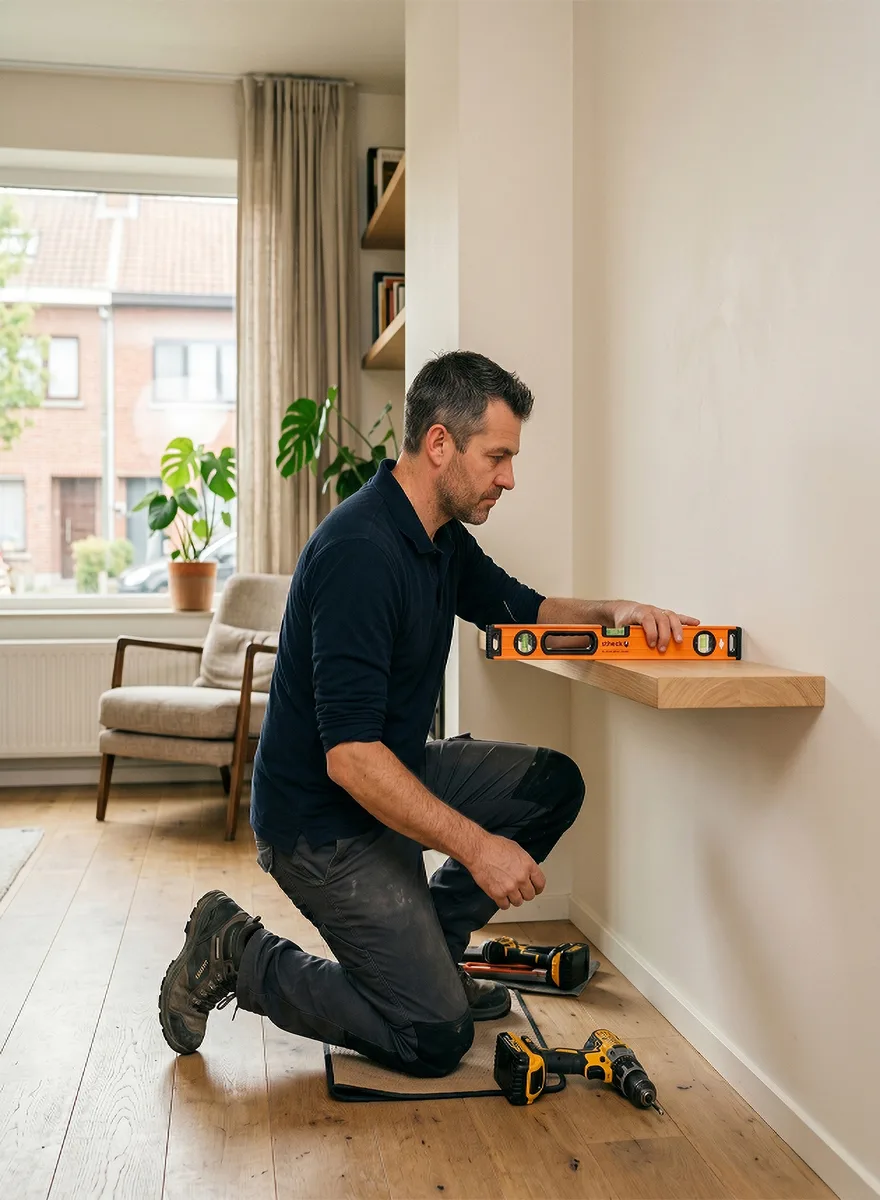 Klusjesman aan het werk in een woning in regio Antwerpen